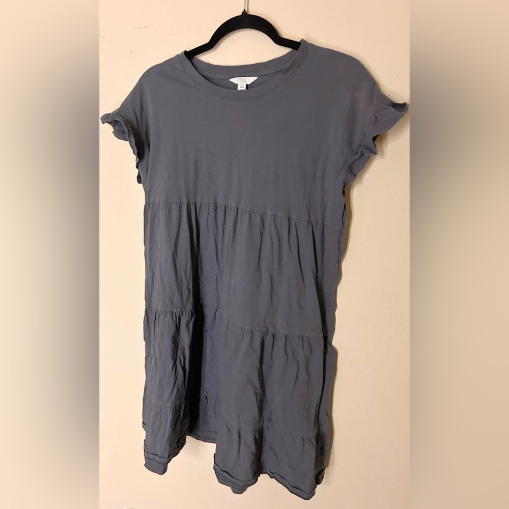 Time and Tru Charcoal Tiered Mini Dress